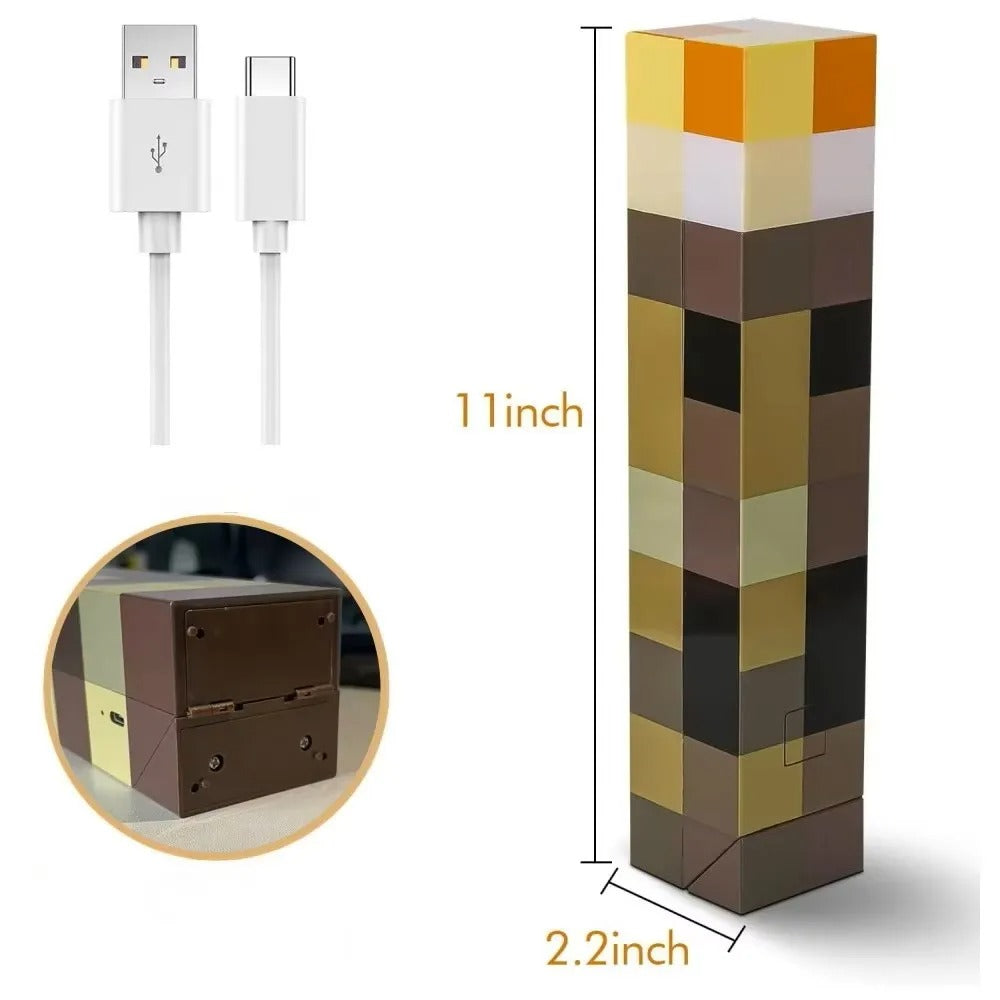 Minecraft Torch Lamp Decorative Night Light